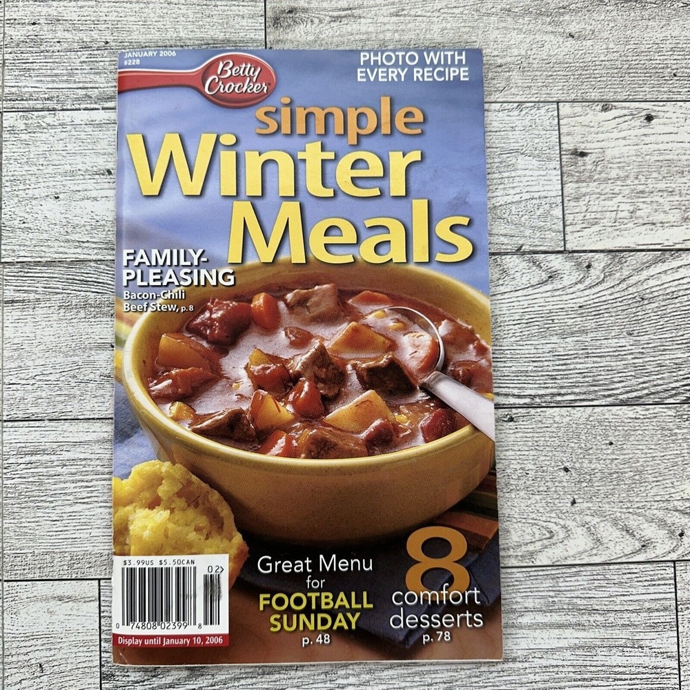Simple‎ Winter Meals Betty Crocker Cookbook January 2006 Recipes Booklet Lasagna